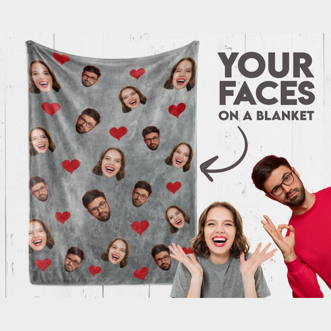 Personalized Funny Face Blanket for Comfort & Unique | BKFace05
