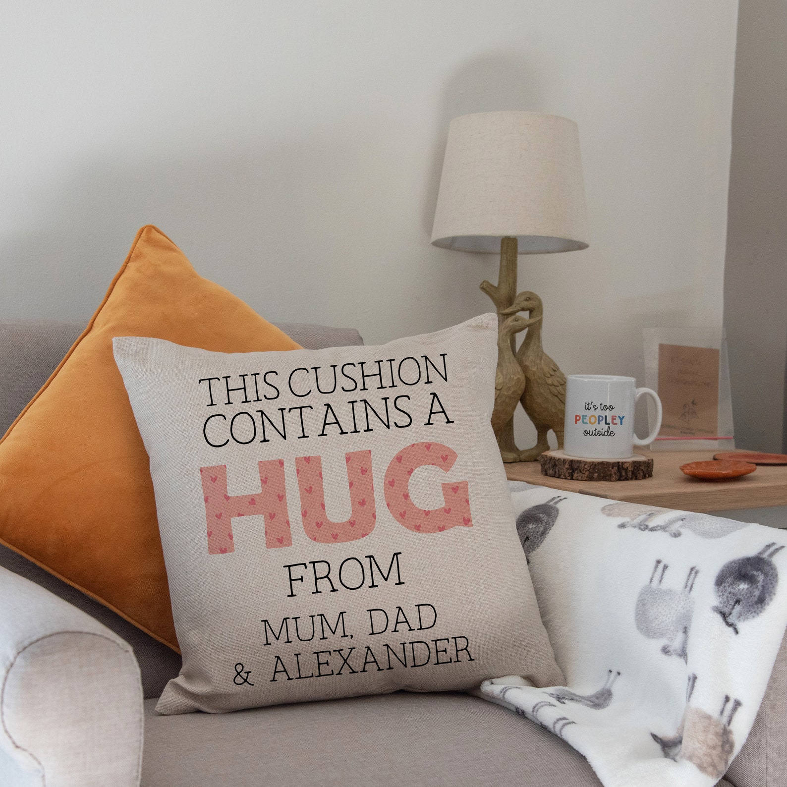 Personalised 'Give You A Hug' Cushion for Comfort & Unique | CWCush04