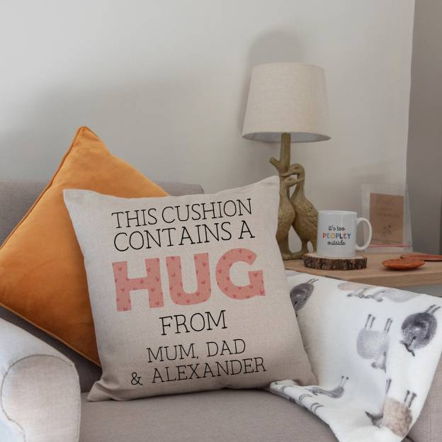 Personalised 'Give You A Hug' Cushion for Comfort & Unique | CWCush04