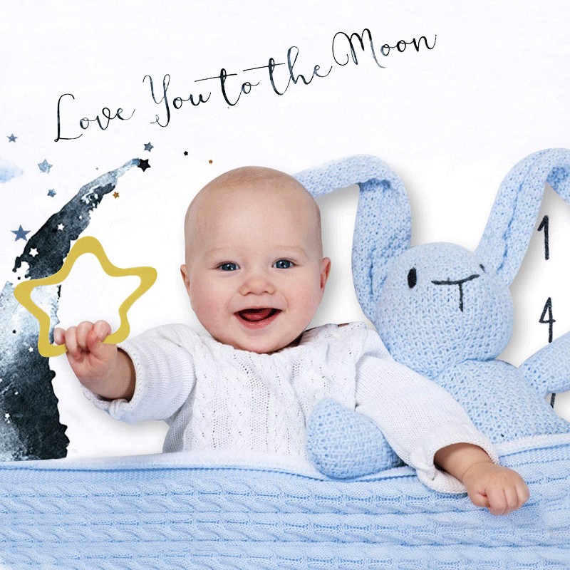Personalized Baby Milestone Blanket for Comfort & Unique | BKMS008