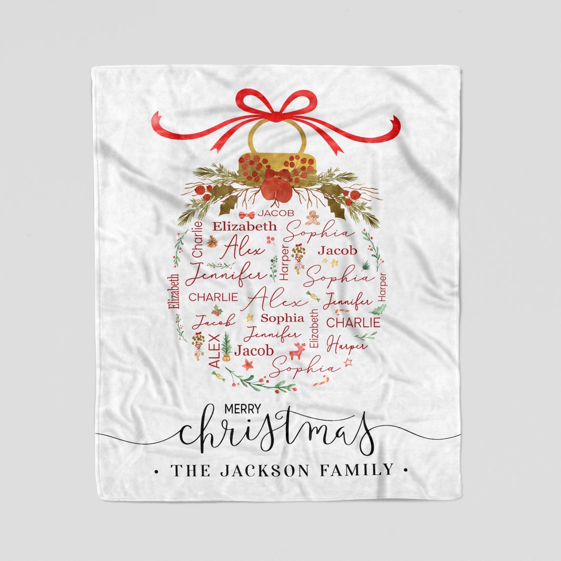 Personalized Merry Christmas Blanket for Comfort & Unique | BKMC12