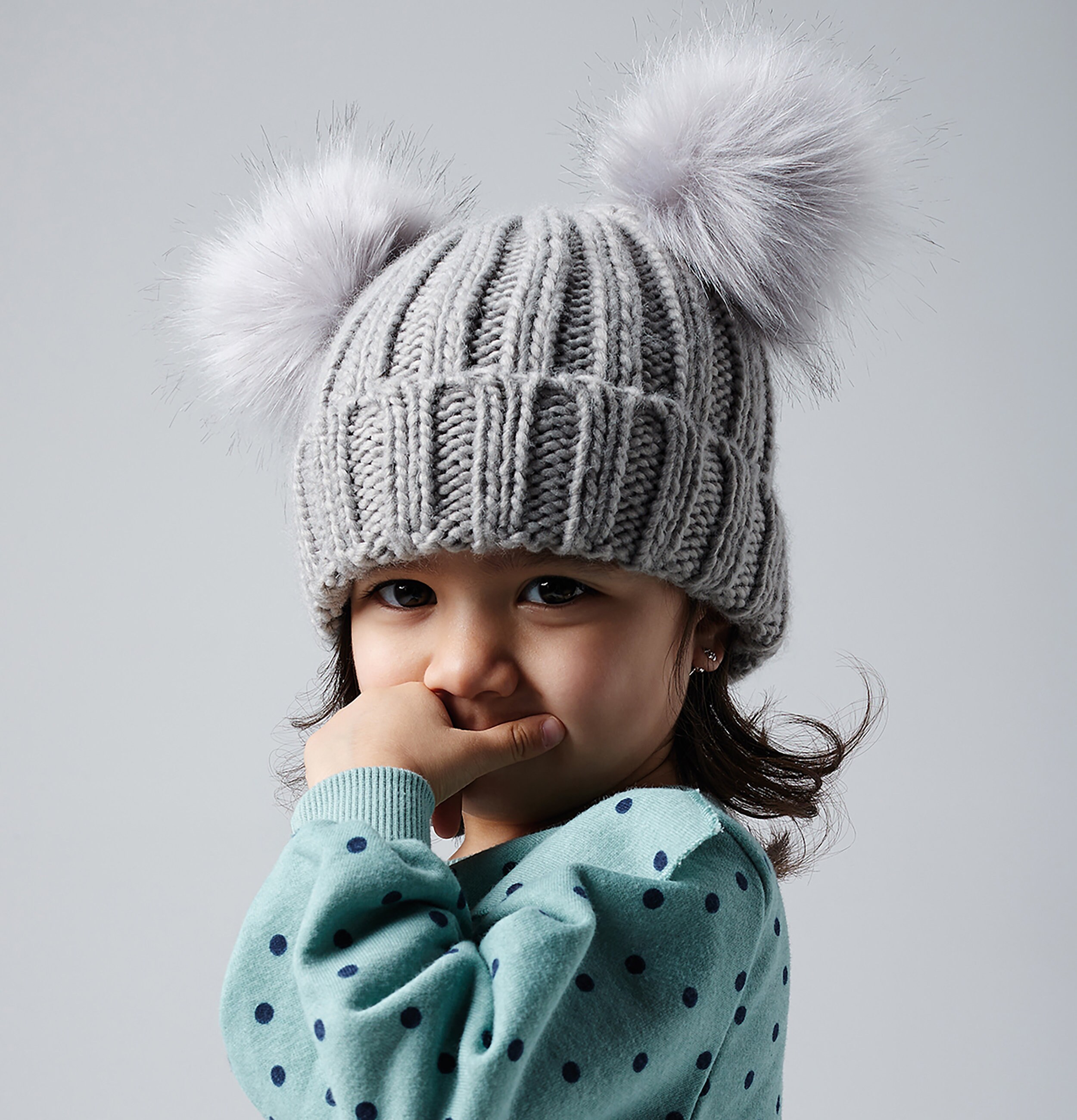 Personalized Embroidery Kid & Adult Pom Pom Hat for Comfort & Unique | HSKid07