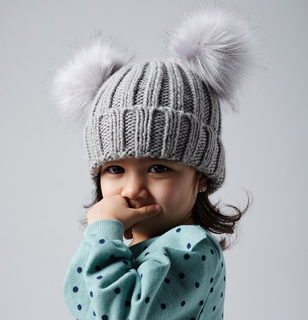 Personalized Embroidery Kid & Adult Pom Pom Hat for Comfort & Unique | HSKid07