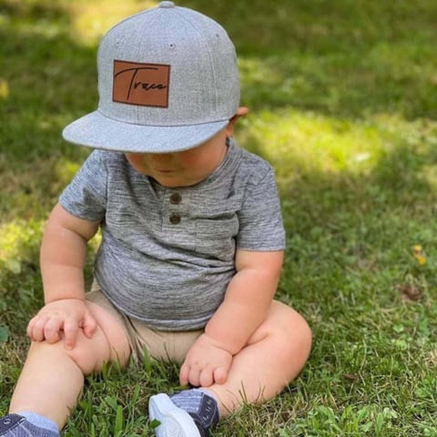 Personalized Child Leather Patch Hat for Comfort & Unique | CWBeach19