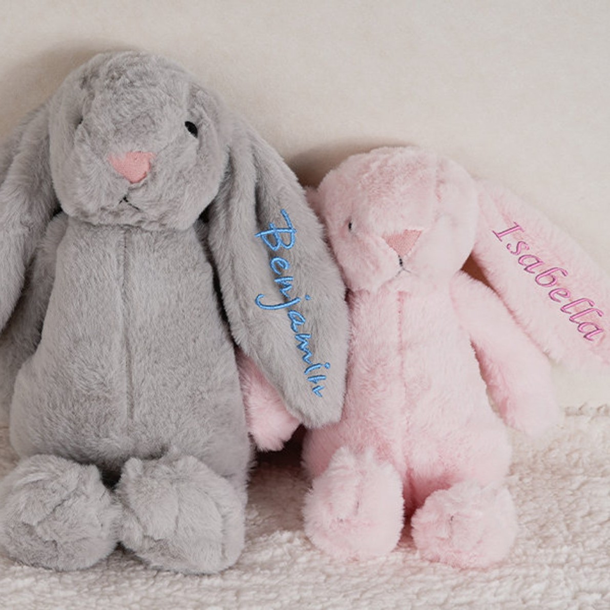 Personalized Baby Embroidery Monogrammed Bunny Rabbit | CWToy06