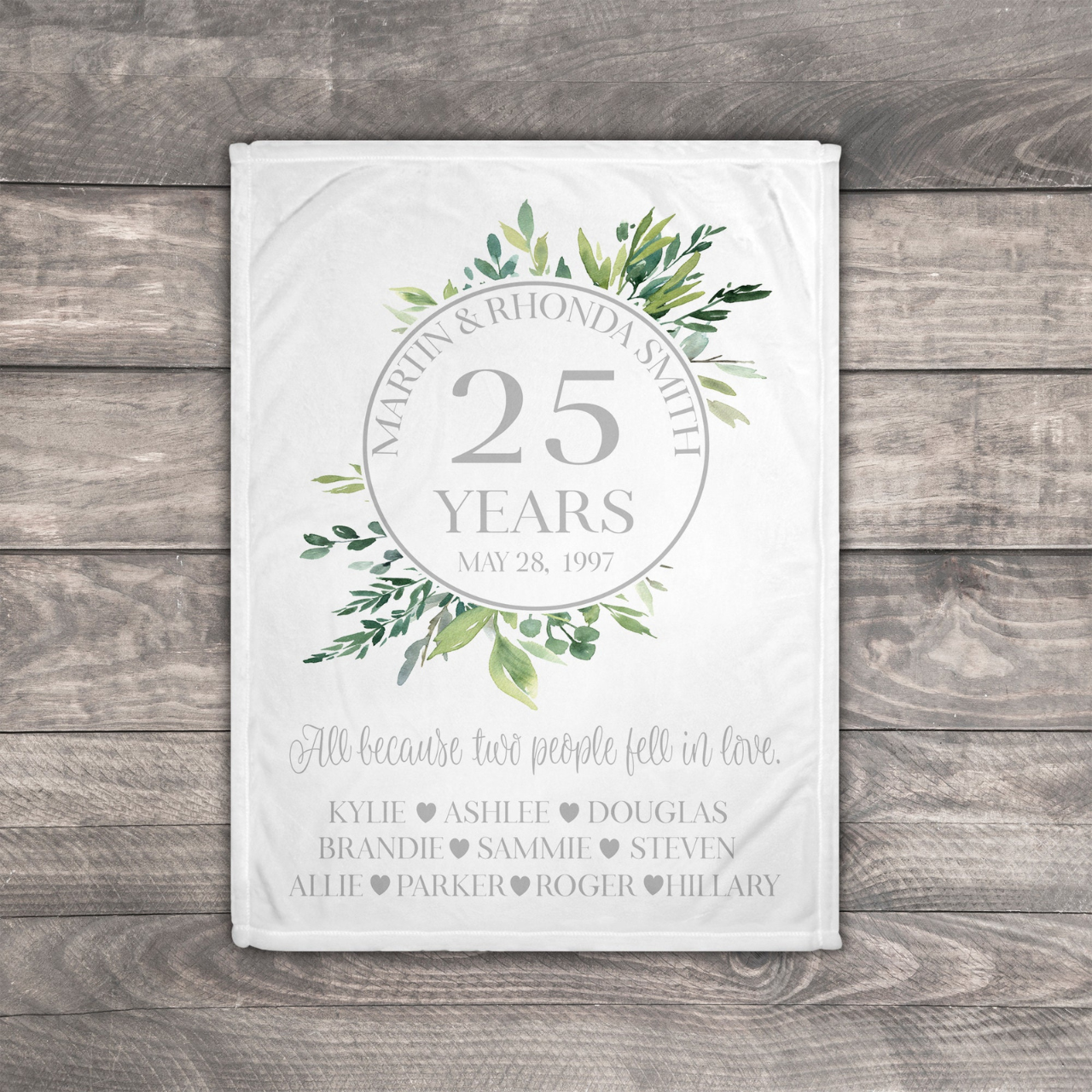 Personalized Anniversary Blanket for Comfort & Unique | BKAN003