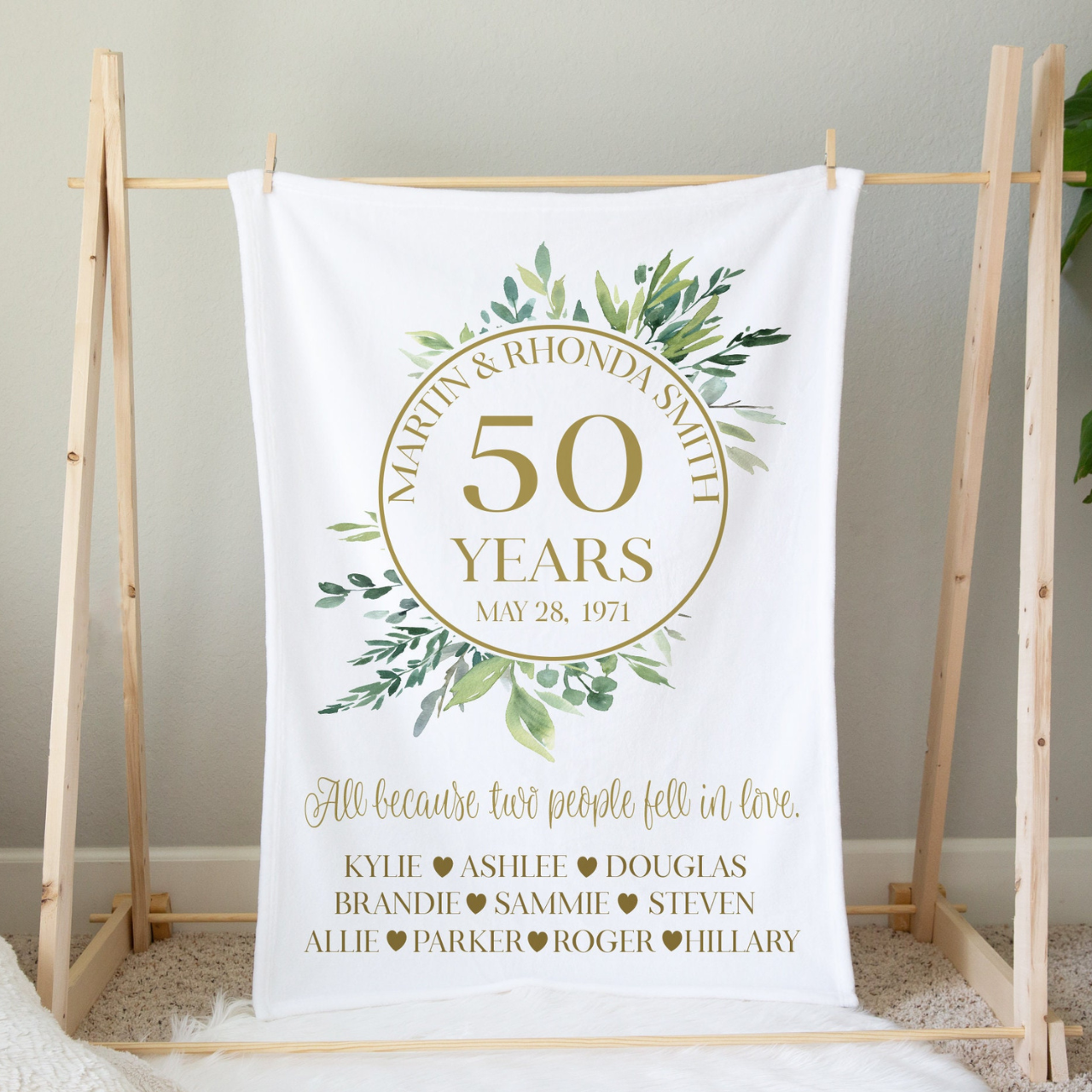 Personalized Anniversary Blanket for Comfort & Unique | BKAN003