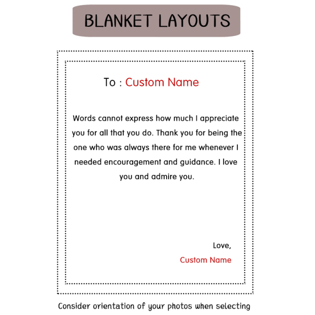 Personalized Love Letter Blanket for Comfort & Unique | BKletter06