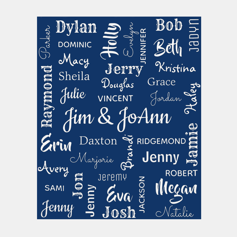 Personalized Family Name Blanket for Comfort & Unique | BKName06