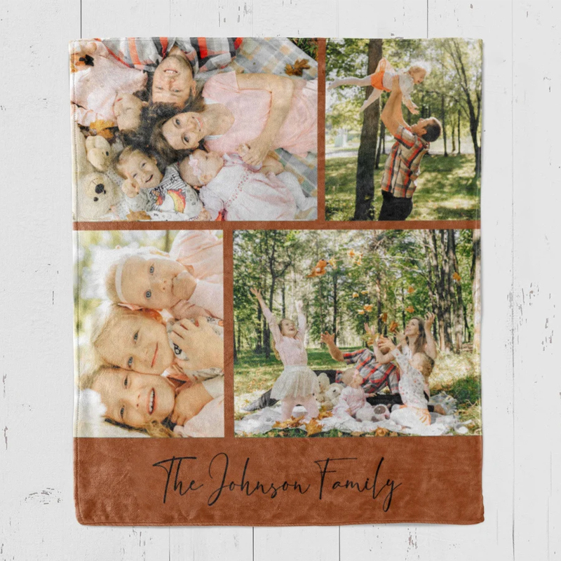 Personalized Memorial Photo Blanket for Comfort & Unique | BKphoto06