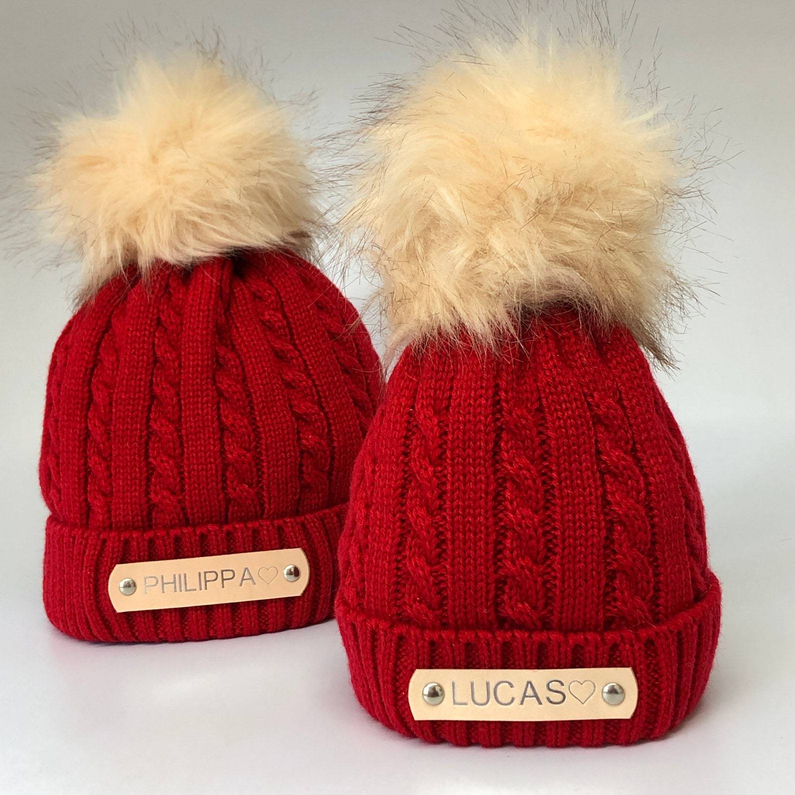 Personalized Name Detachable Pom Pom Hat for Comfort & Unique | HSKid13