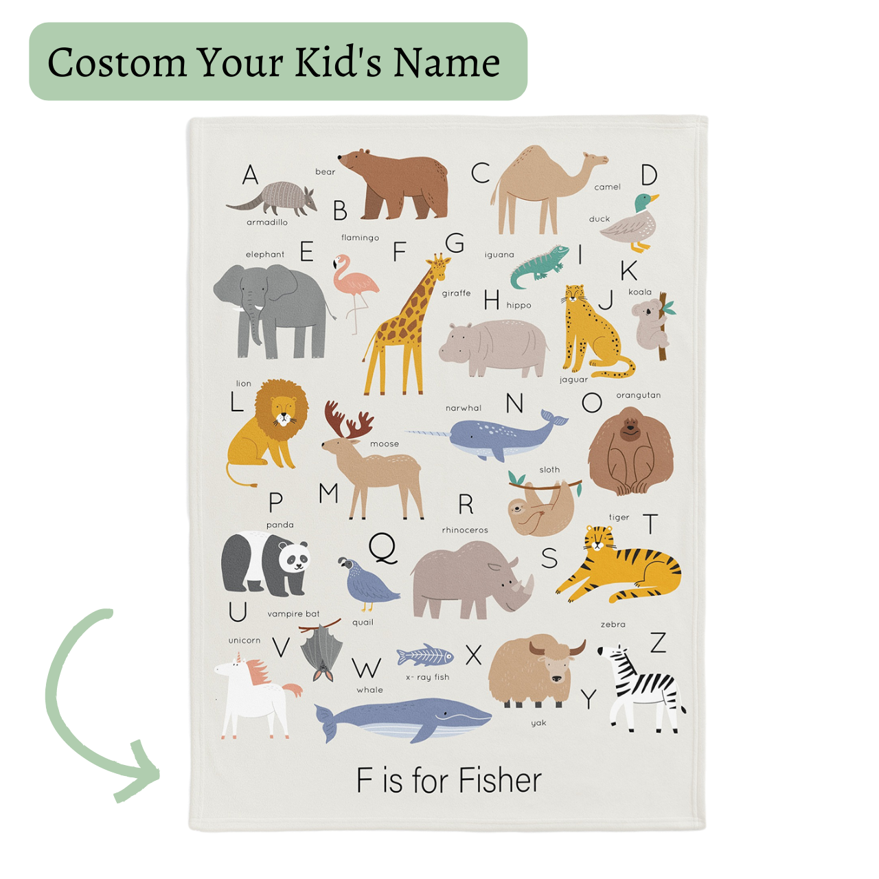 Personalized Lovely Kid Blanket for Comfort & Unique | BKKid39