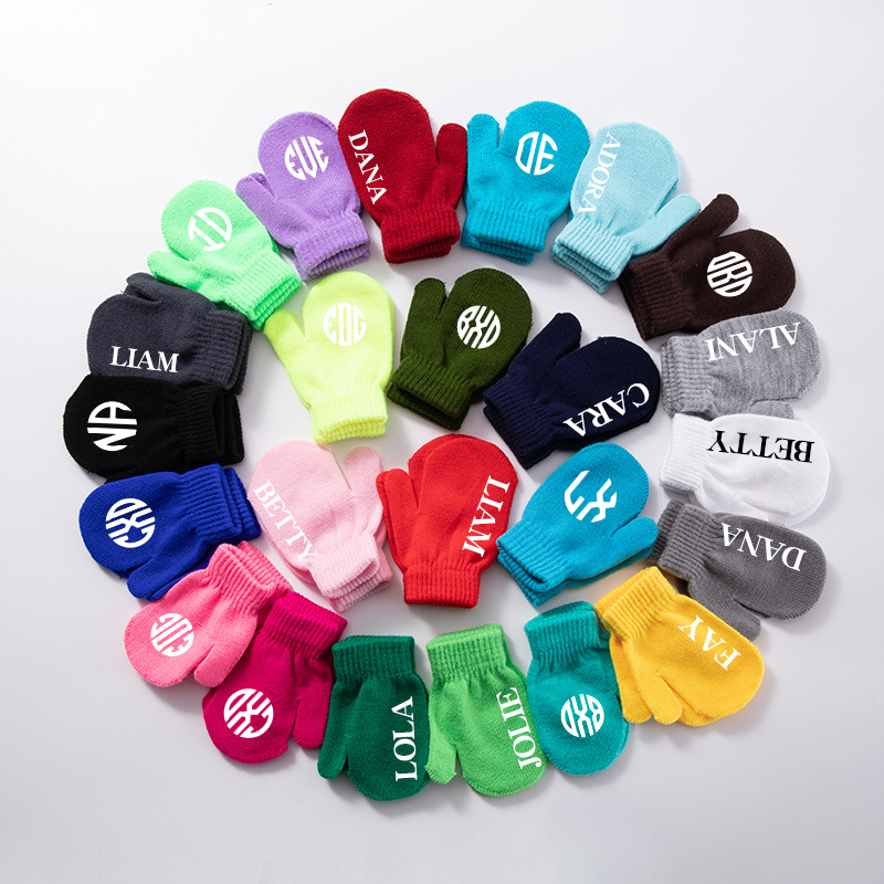 Personalized Kid Color Mitten Gloves for Comfort & Unique | HGKid01