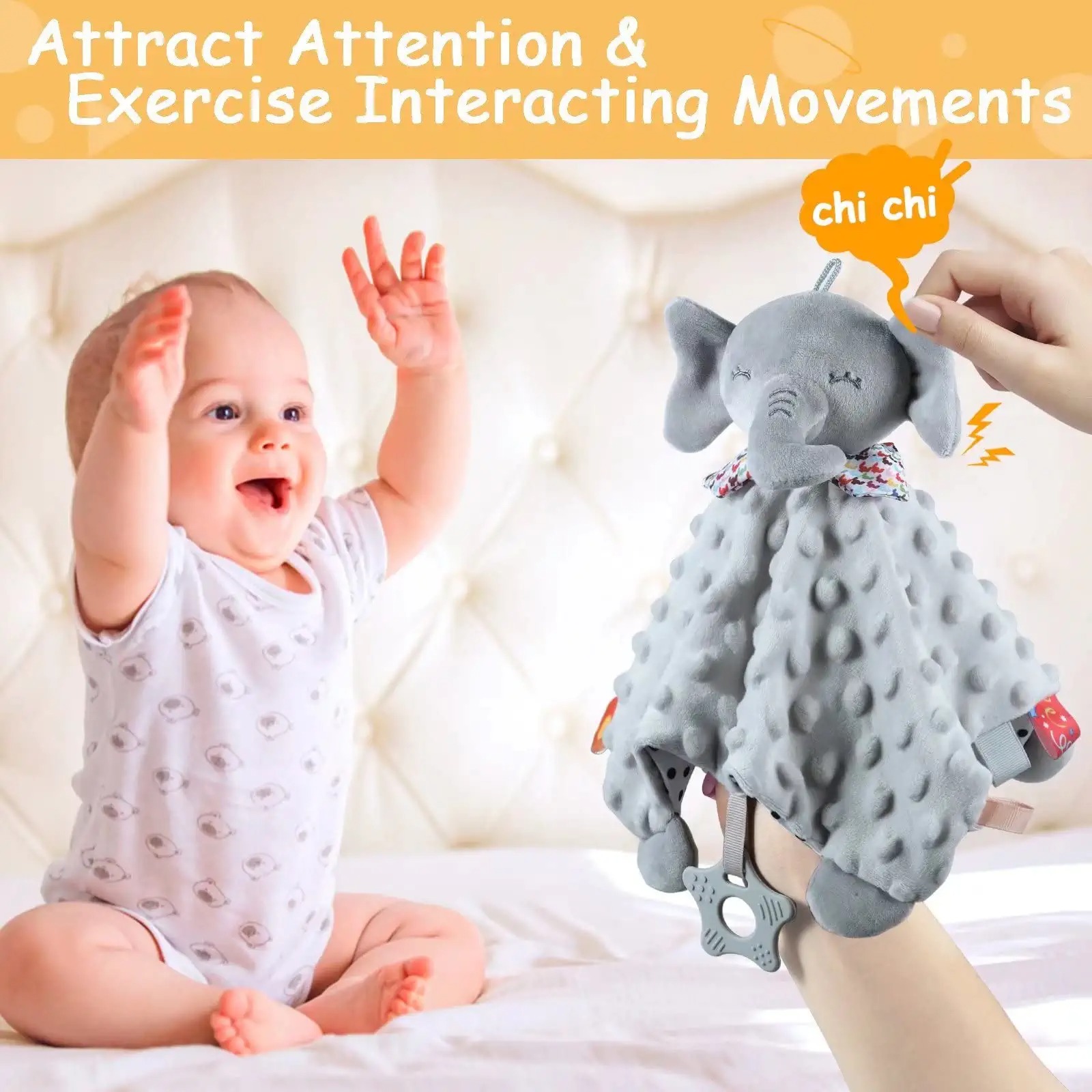 Personalized Baby Embroidery Comforter Sleep Toy | CWToy01