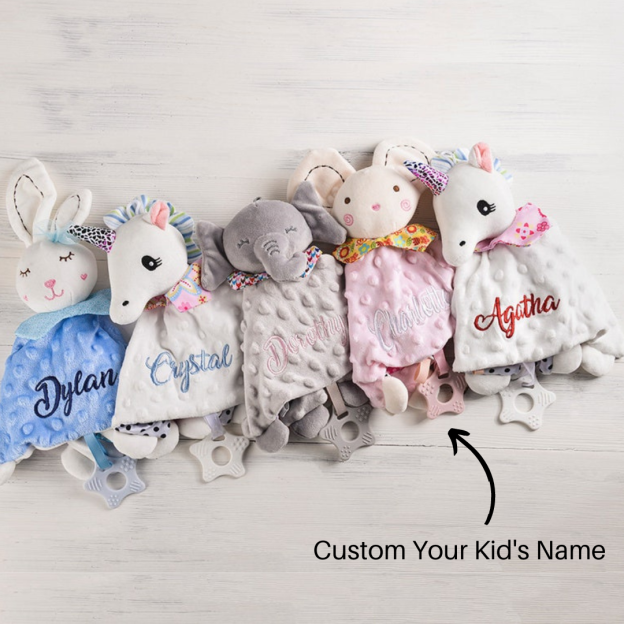 Personalized Baby Embroidery Comforter Sleep Toy | CWToy01