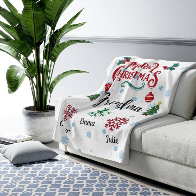 Personalized Merry Christmas Blanket for Comfort & Unique | BKMC10