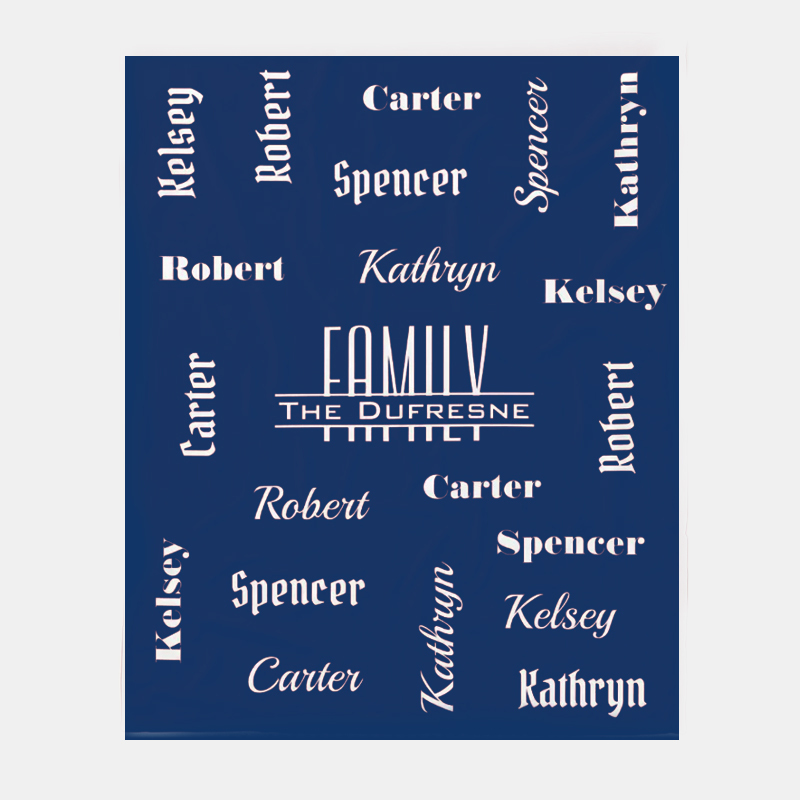 Personalized Family Name Blanket for Comfort & Unique | BKName07