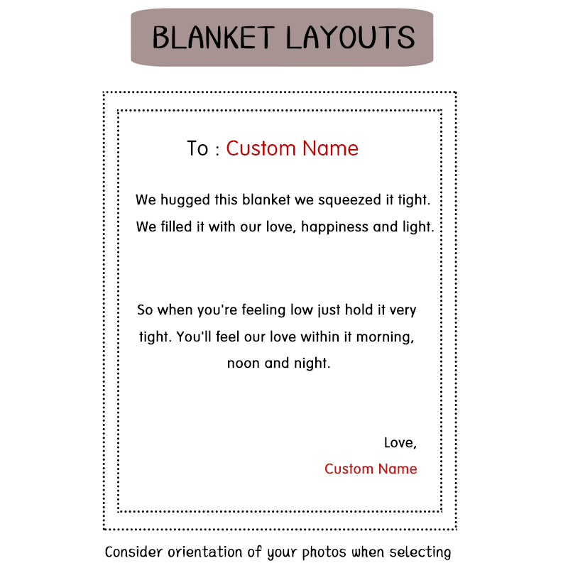 Personalized Love Letter Blanket for Comfort & Unique | BKletter03