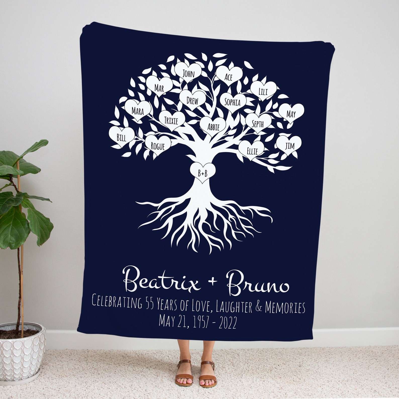 Personalized Family Name Blanket for Comfort & Unique | BKName05