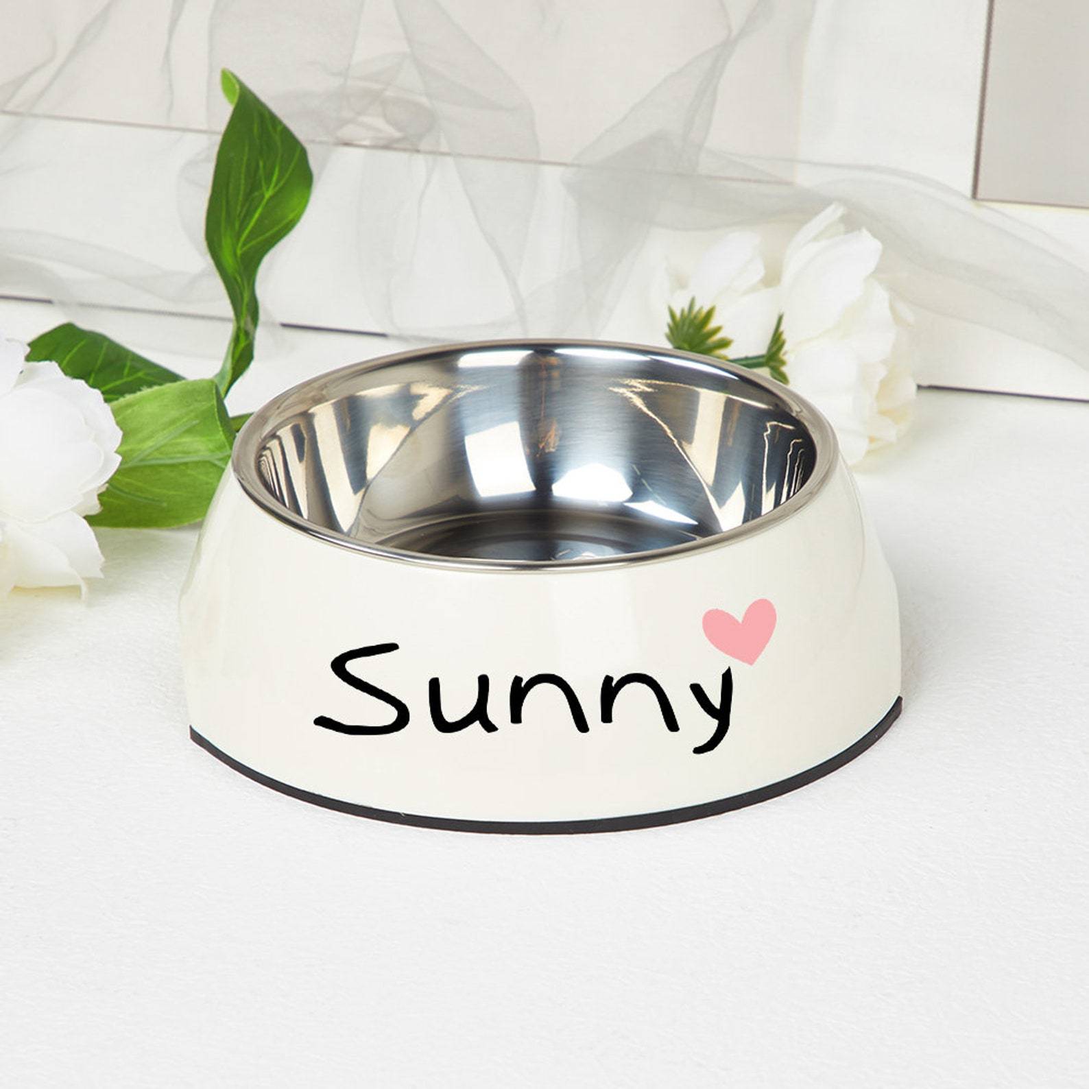 Personalized Pet Stainless Steel Dog Bowl  | CWToy20