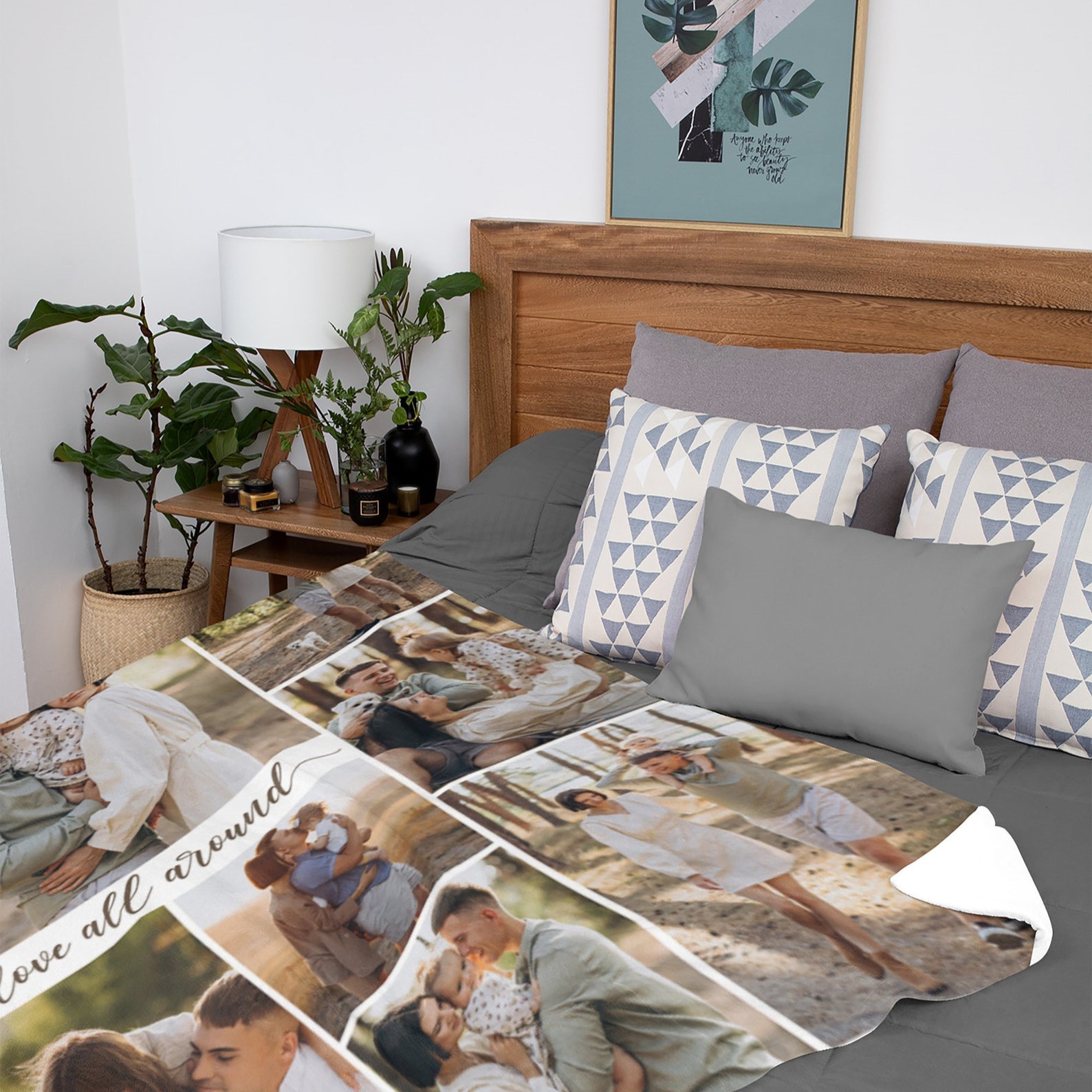 Personalized Memorial Photo Blanket for Comfort & Unique | BKphoto04