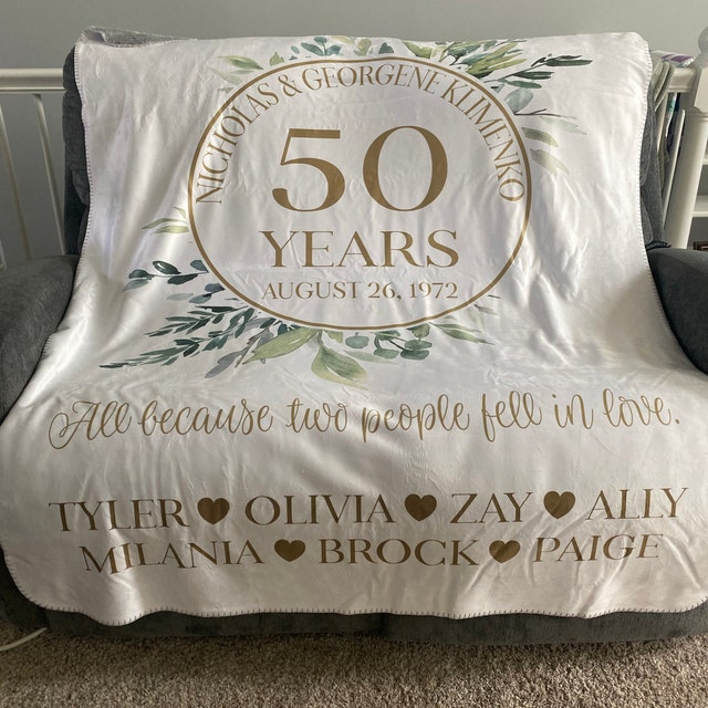 Personalized Anniversary Blanket for Comfort & Unique | BKAN003