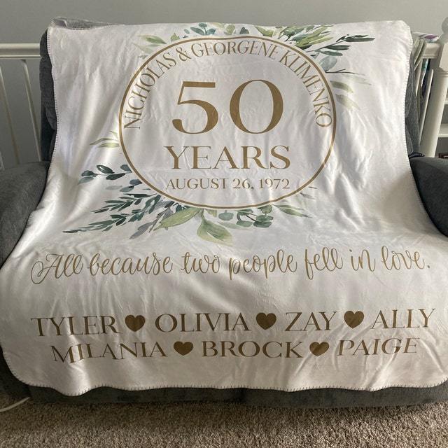 Personalized Anniversary Blanket for Comfort & Unique | BKAN003
