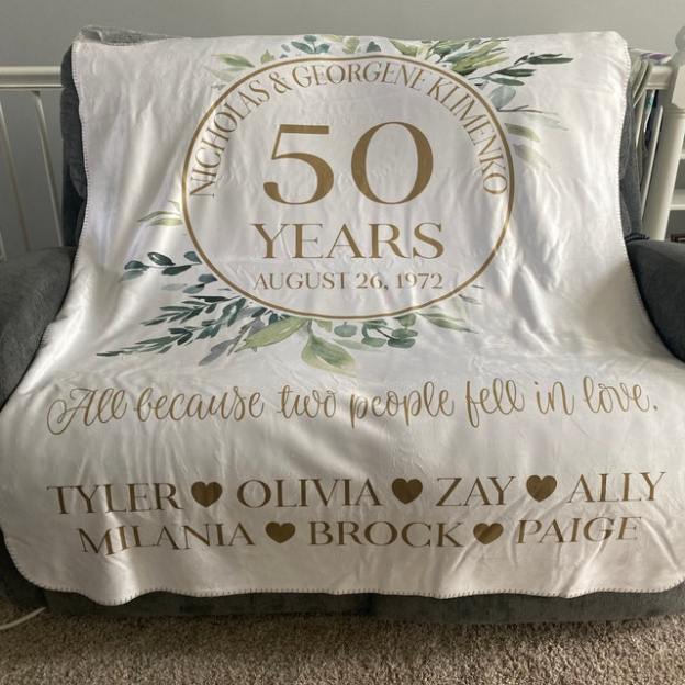 Personalized Anniversary Blanket for Comfort & Unique | BKAN003