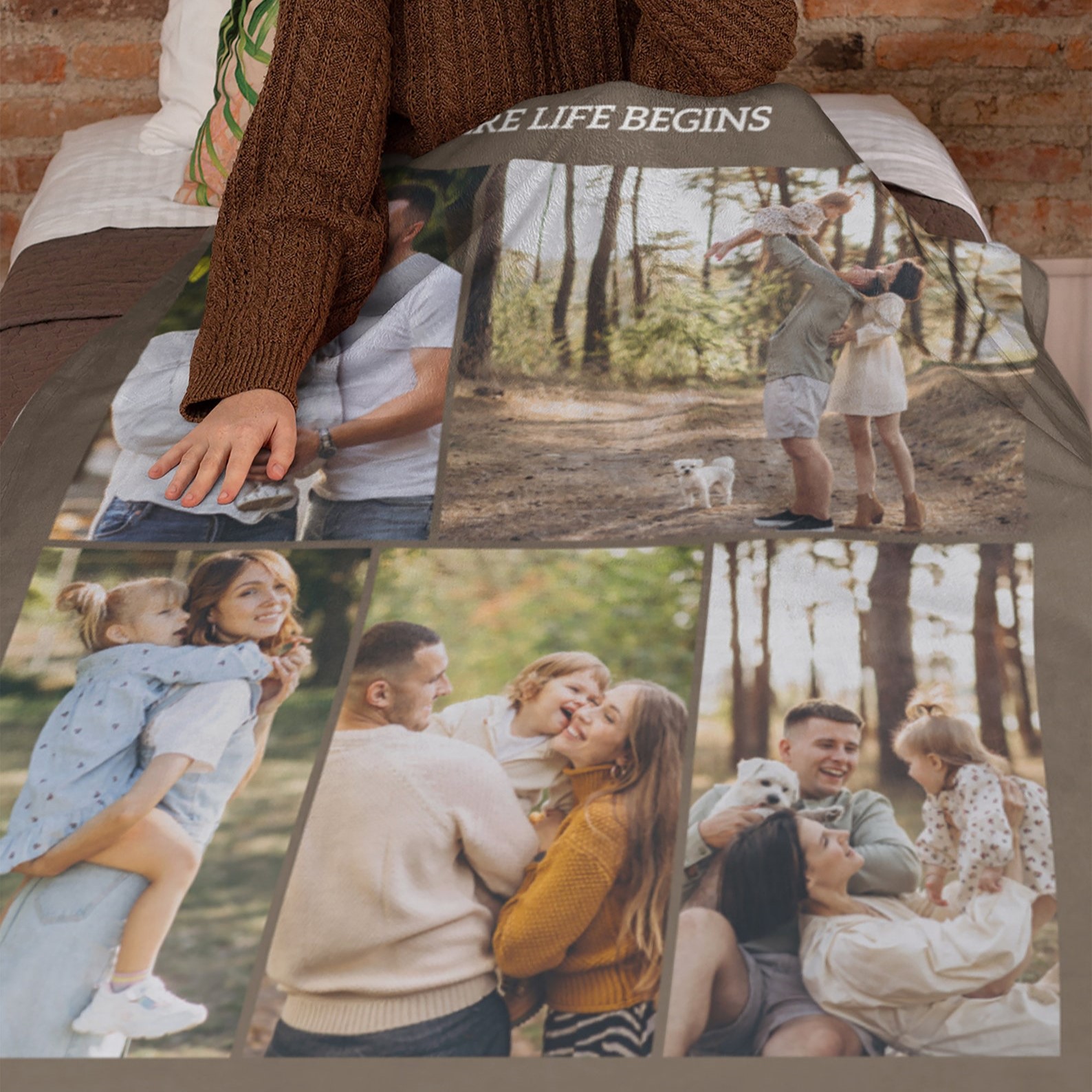 Personalized Memorial Photo Blanket for Comfort & Unique | BKphoto05