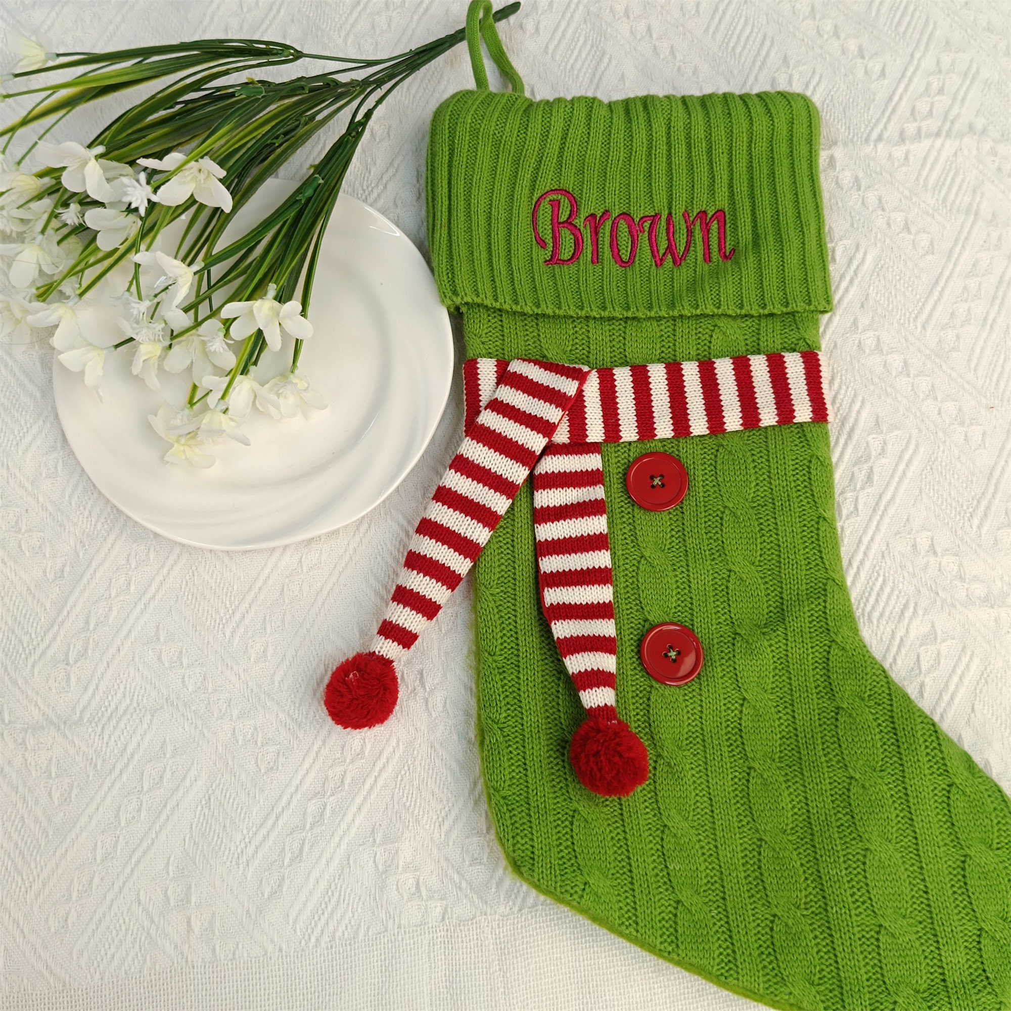 Personalized Christmas Stocking with Family Name | MCGift05