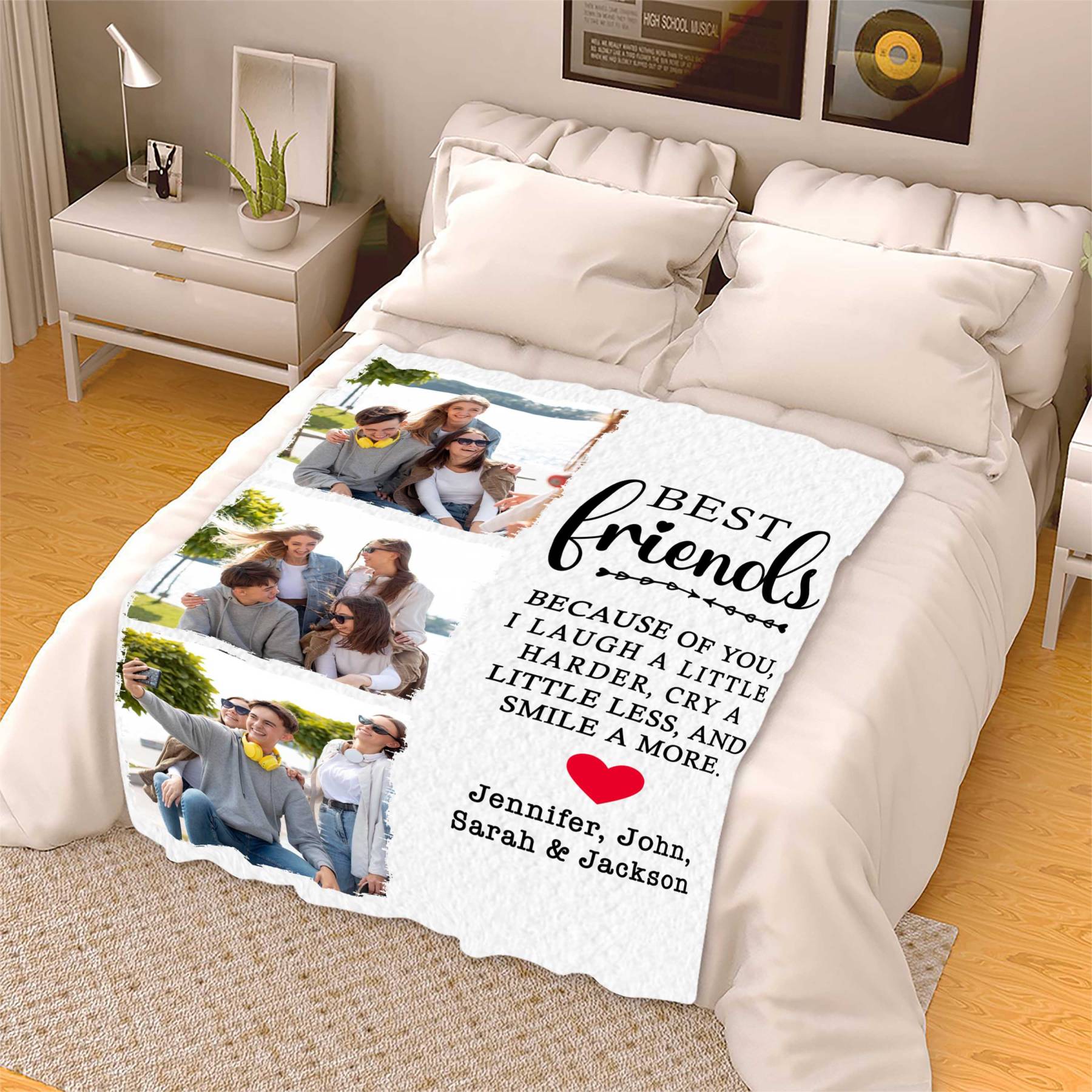 Personalized Memorial Photo Blanket for Comfort & Unique | BKphoto14