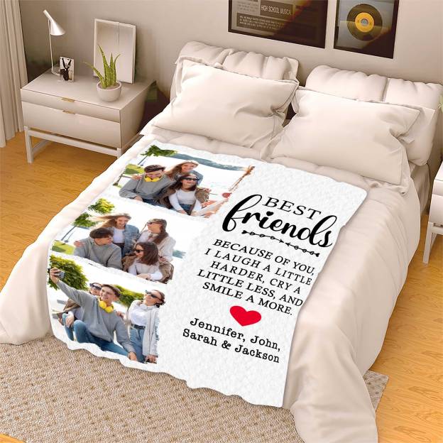 Personalized Memorial Photo Blanket for Comfort & Unique | BKphoto14
