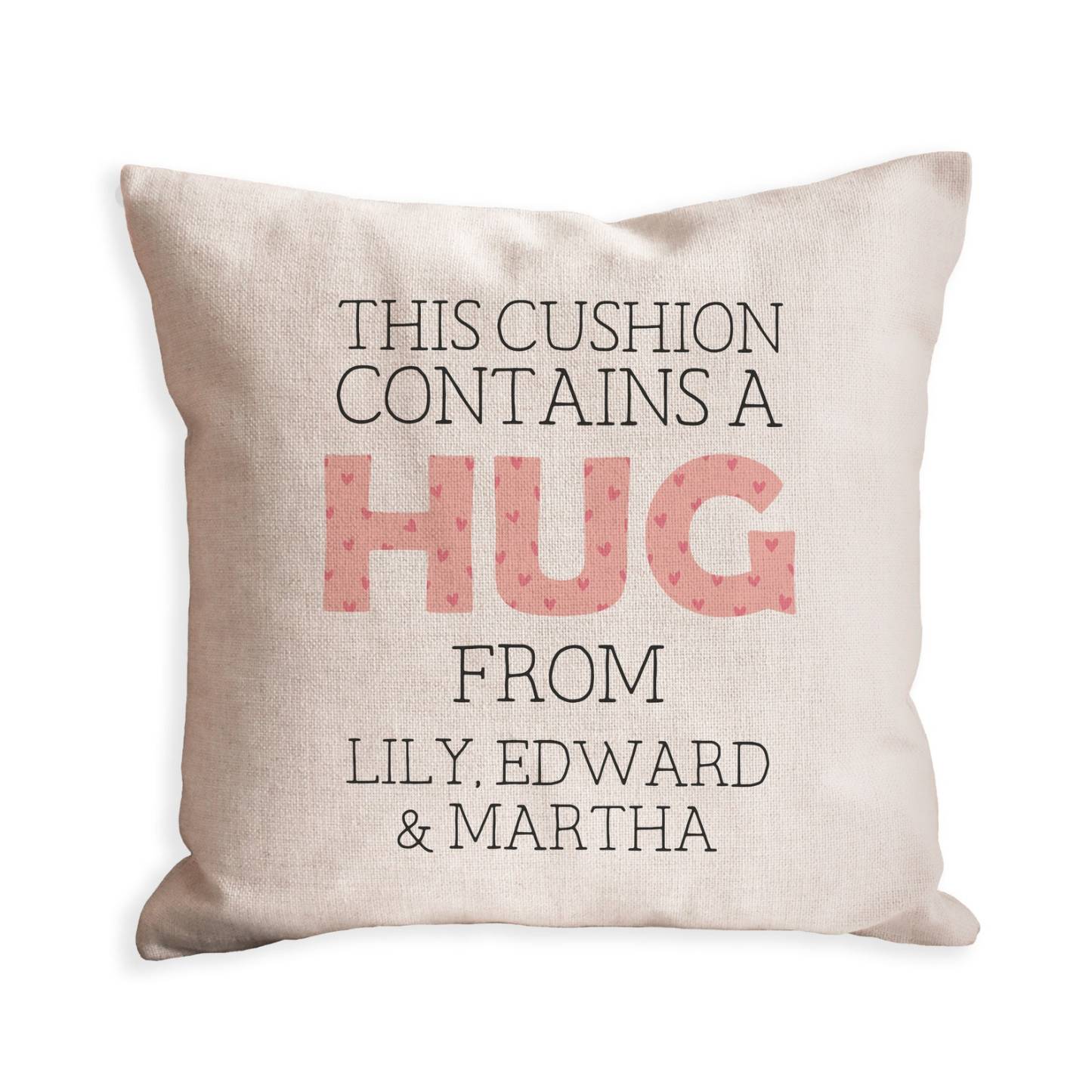 Personalised 'Give You A Hug' Cushion for Comfort & Unique | CWCush04