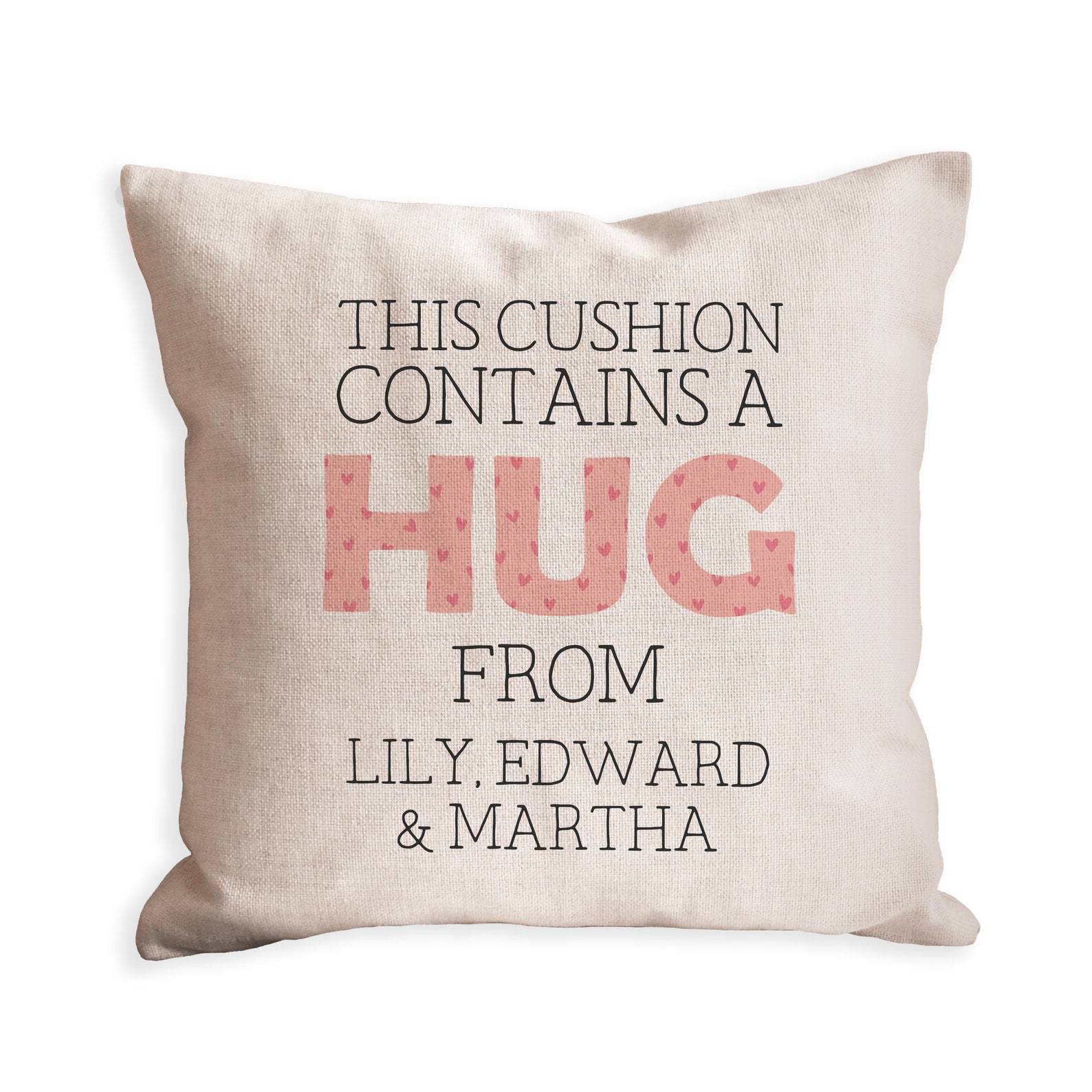 Personalised 'Give You A Hug' Cushion for Comfort & Unique | CWCush04