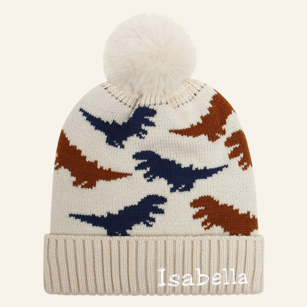 Personalized Embroidery Kid Dinosaur Hat and Scarf for Comfort & Unique | HSKid12