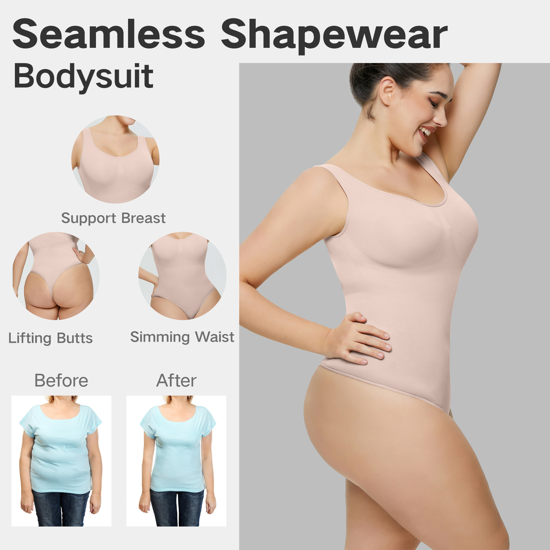 [Copy]🔥Buy 1 Get 1 Free🔥(2 PCS)Bodysuit Shapewear