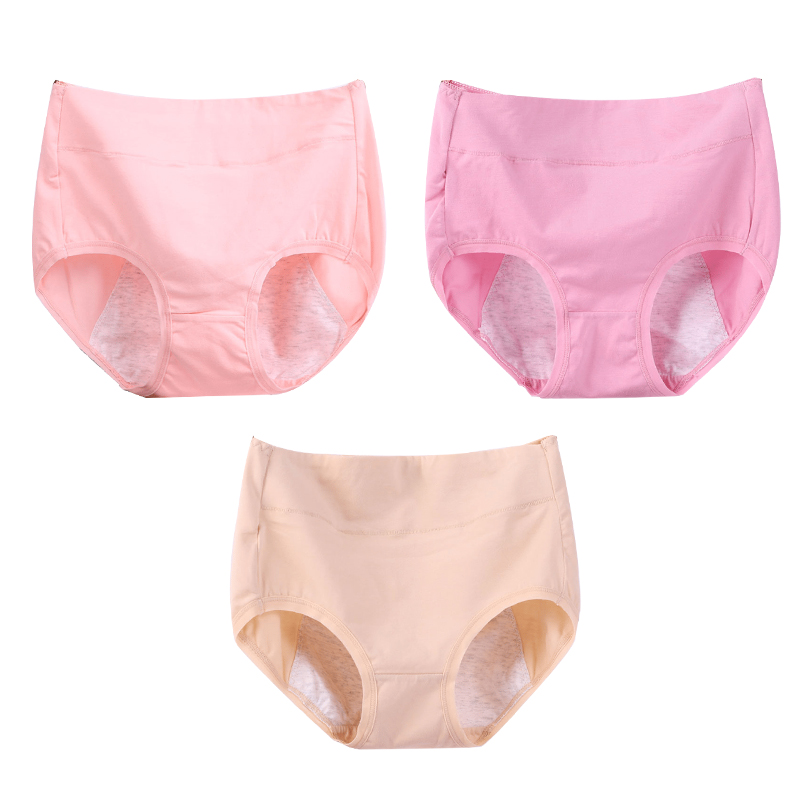 Buy 5 get 5 free (10PCS)-High waist plus size cotton antibacterial and leak-proof physiological underwear