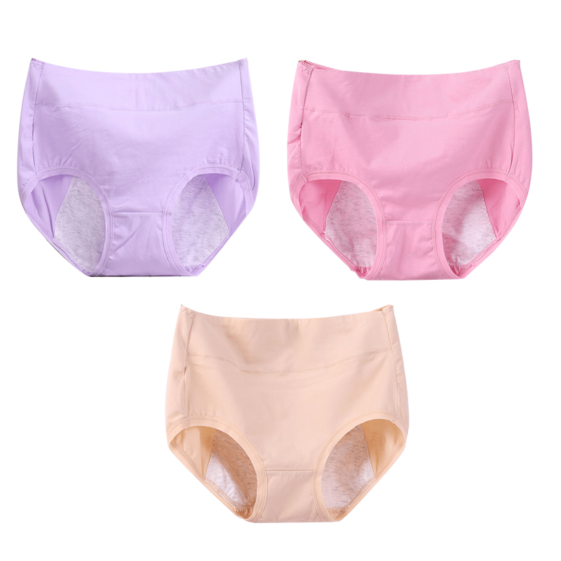Buy 5 get 5 free (10PCS)-High waist plus size cotton antibacterial and leak-proof physiological underwear