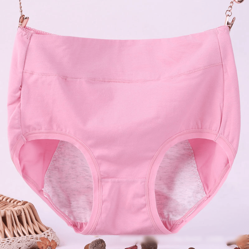 buy 5 get 5 free-High waist plus size cotton antibacterial and leak-proof physiological underwear