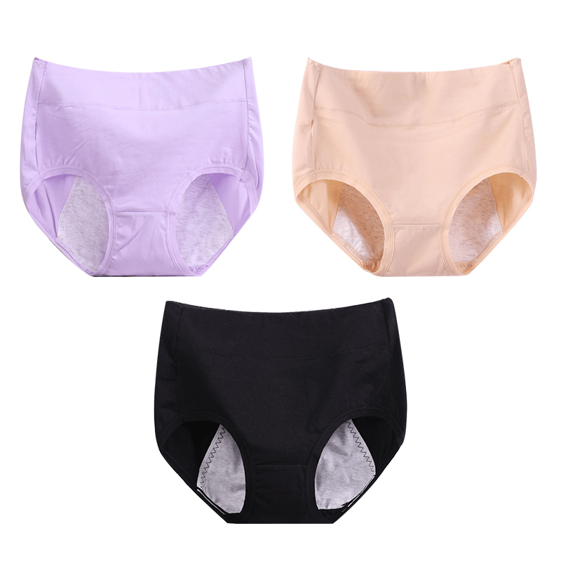 Buy 5 get 5 free (10PCS)-High waist plus size cotton antibacterial and leak-proof physiological underwear