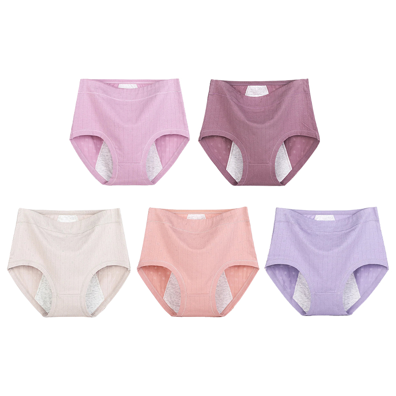 Buy 5 get 5 free-High waist plus size cotton physiological underwear