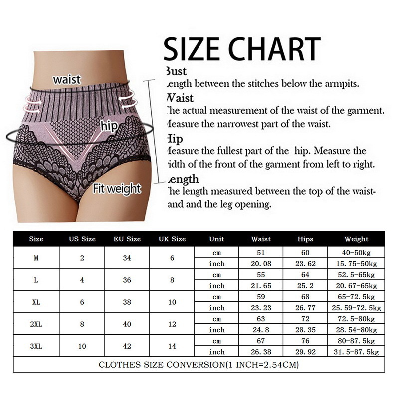 New Women’S Lace Panties High Waist  Underwear