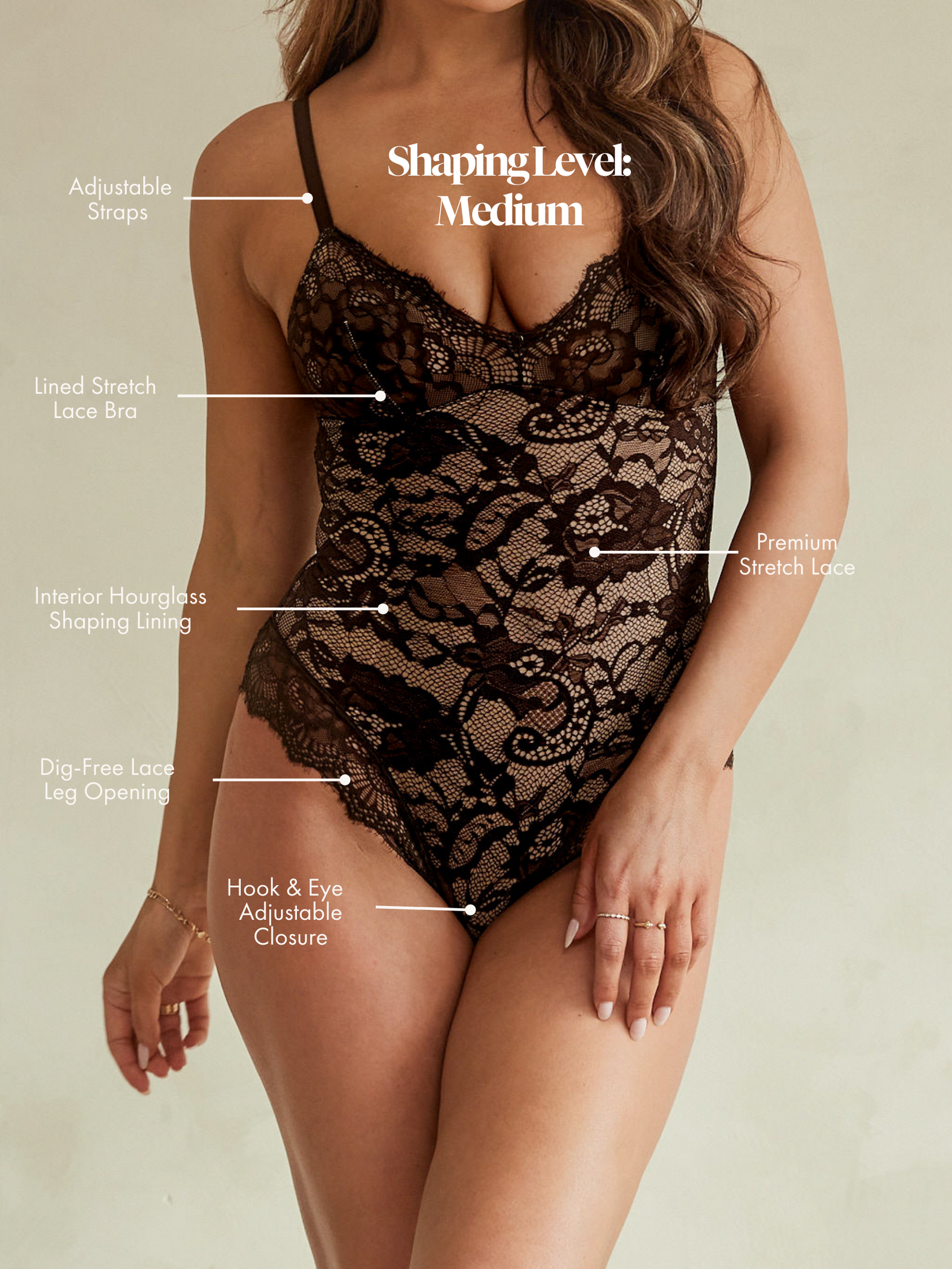 Shaping Lace Shapewear Bodysuit
