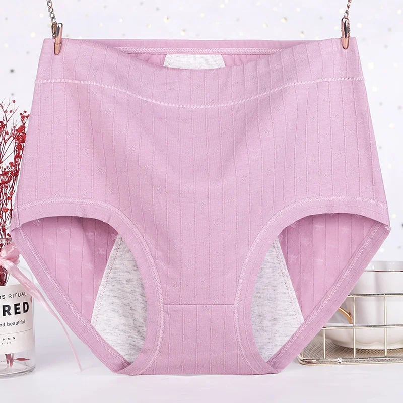 Buy 5 get 5 free-High waist plus size cotton antibacterial and leak-proof physiological underwear
