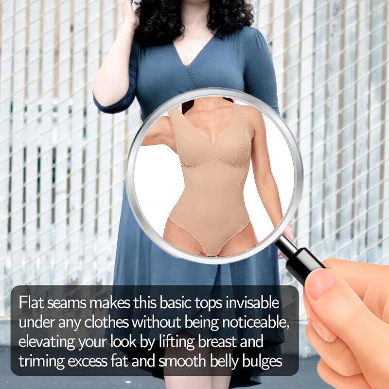 Womens Slim Full Body Shaper With Built-in Bra Shapewear Tummy Control Bodysuits