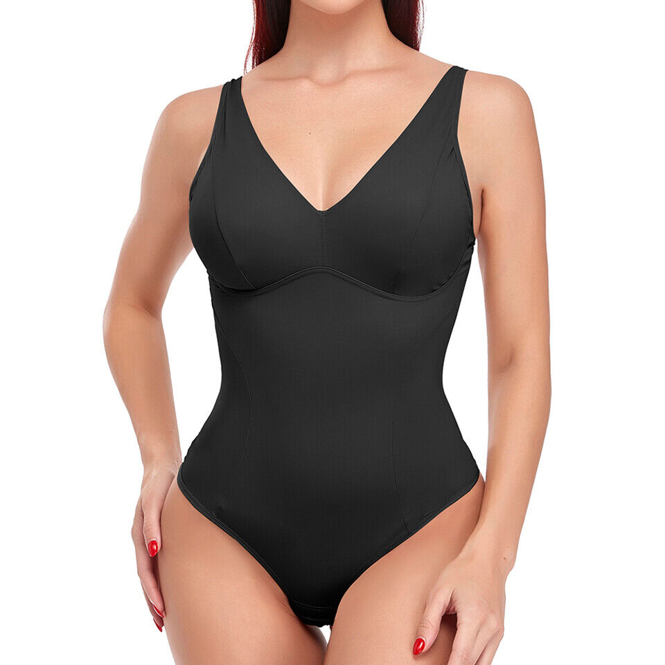 Womens Slim Full Body Shaper With Built-in Bra Shapewear Tummy Control Bodysuits