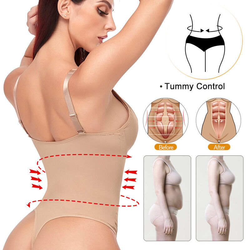Womens Slim Full Body Shaper With Built-in Bra Shapewear Tummy Control Bodysuits
