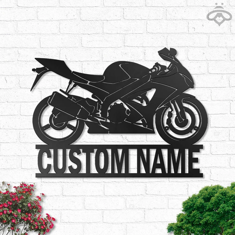 Custom Yamaha Motorcycle Metal Wall Art
