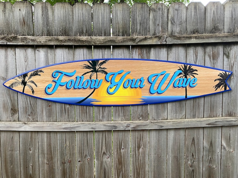 🎁Father's Day Promotion🎁Personalized Surfboard "Only Good Vibes" Theme