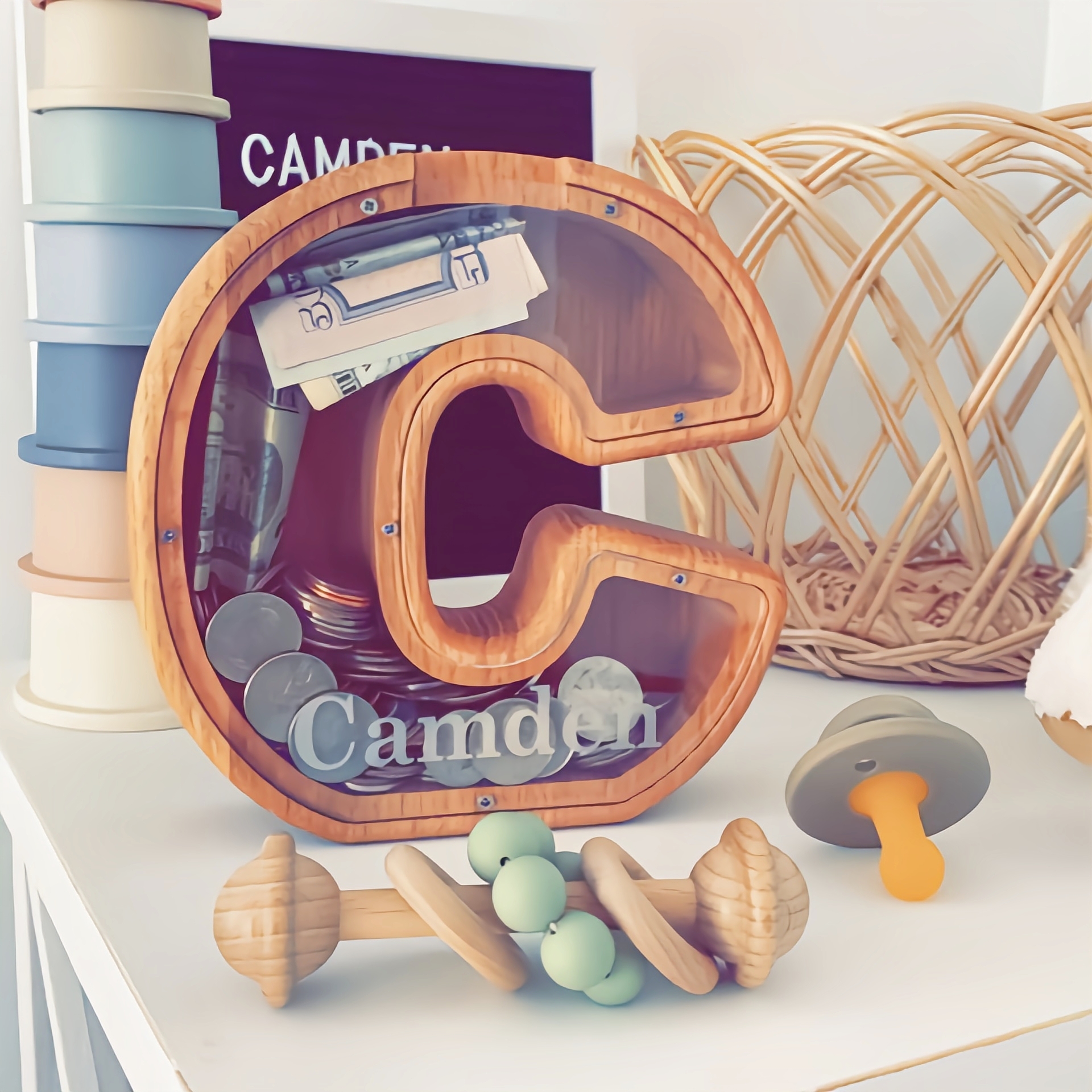 🔥Buy 2 Free Shipping🎁Personalized Boys/Girls Piggy Bank-Wood Gift For Kids